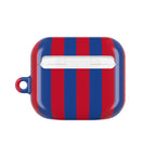 Crystal Palace FC AirPods Pro protective case with red and blue stripes and glossy finish