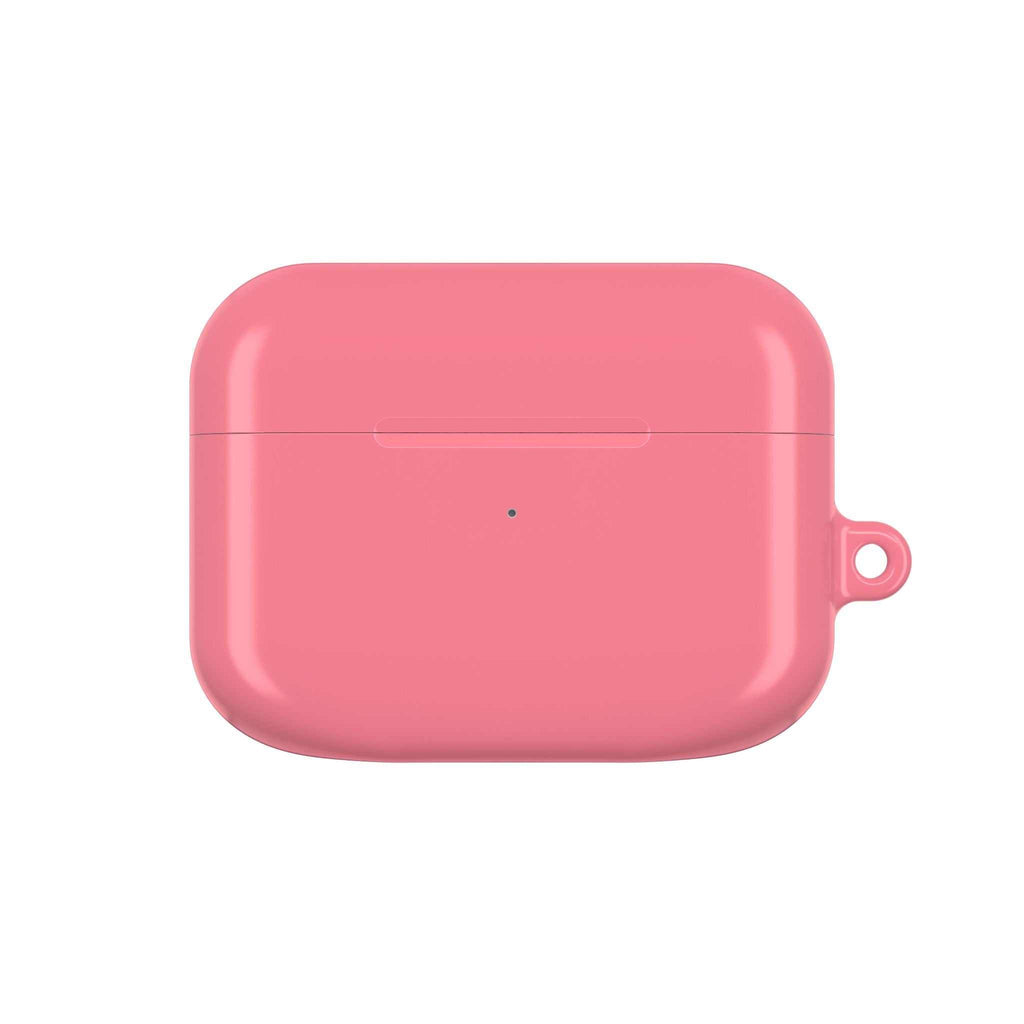 Light coral AirPods and AirPods Pro protective hard shell case with glossy finish and lightweight design