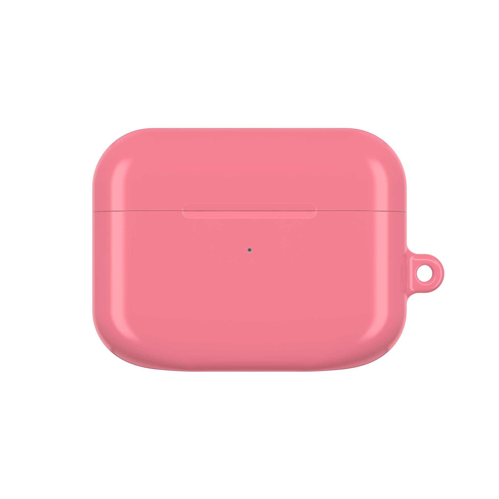 Light coral AirPods and AirPods Pro protective hard shell case with glossy finish and lightweight design