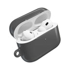 Gunmetal grey hard shell AirPods and AirPods Pro protective case with glossy finish and wireless charging compatibility