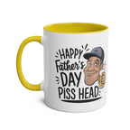 Fathers Day Gift Mug with fun design, available in 6 colors, 11oz ceramic, microwave and dishwasher safe.
