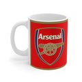 Arsenal FC mug with North London pride design, 11oz ceramic, vibrant print, glossy finish, microwave and dishwasher safe