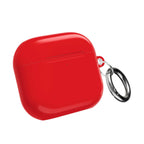 Red AirPods Pro protective case with glossy finish and keyring, durable hard shell, lightweight and scratch-resistant.