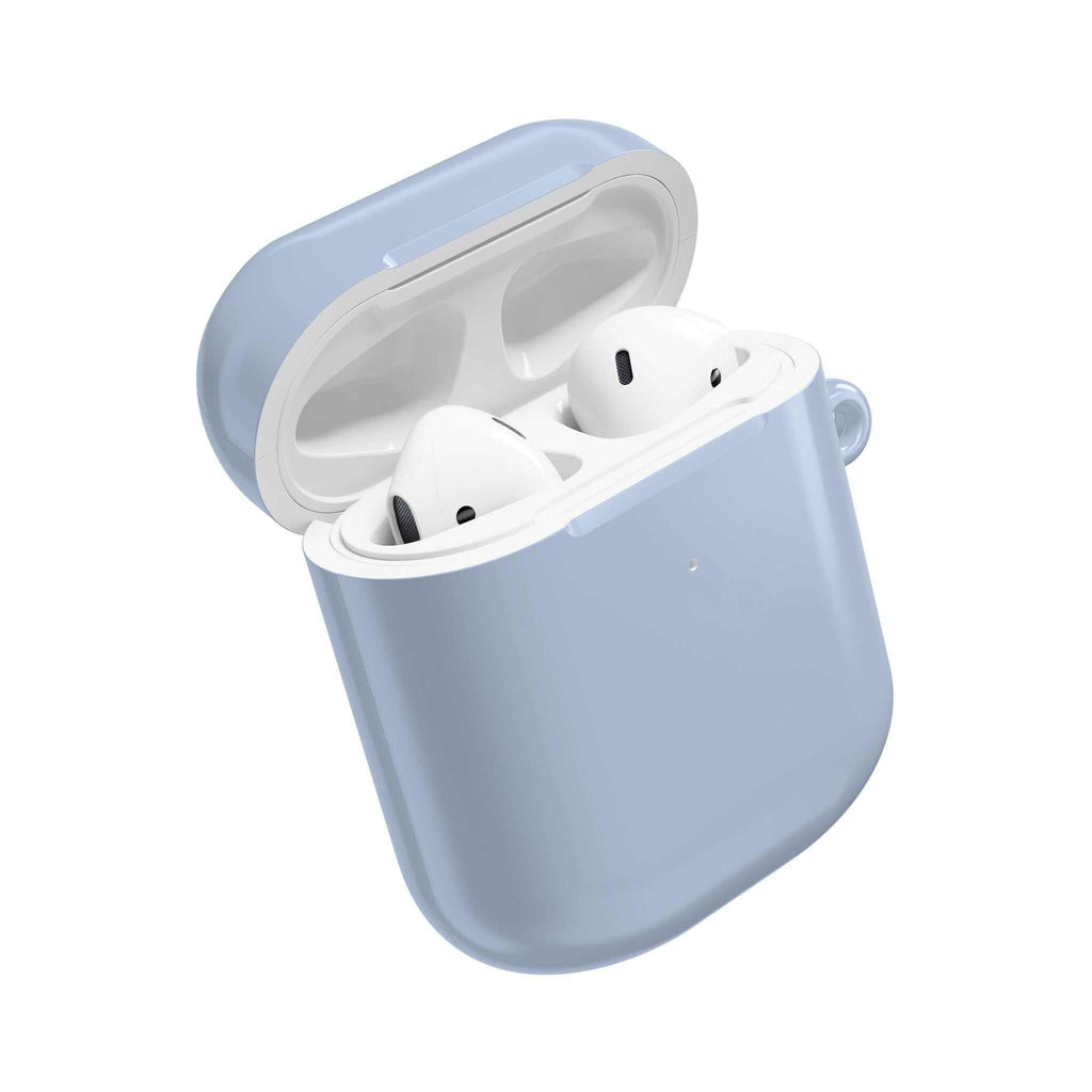 Misty Blue AirPods Pro protective hard shell case with glossy finish and secure fit