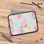 Pastel Geometric Print Laptop Sleeve