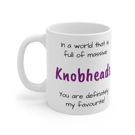 Cheeky Rude Massive Knobheads Ceramic Mug Created By Littlebitz