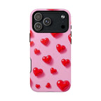 Pink Hearts iPhone Magsafe Phone Case
