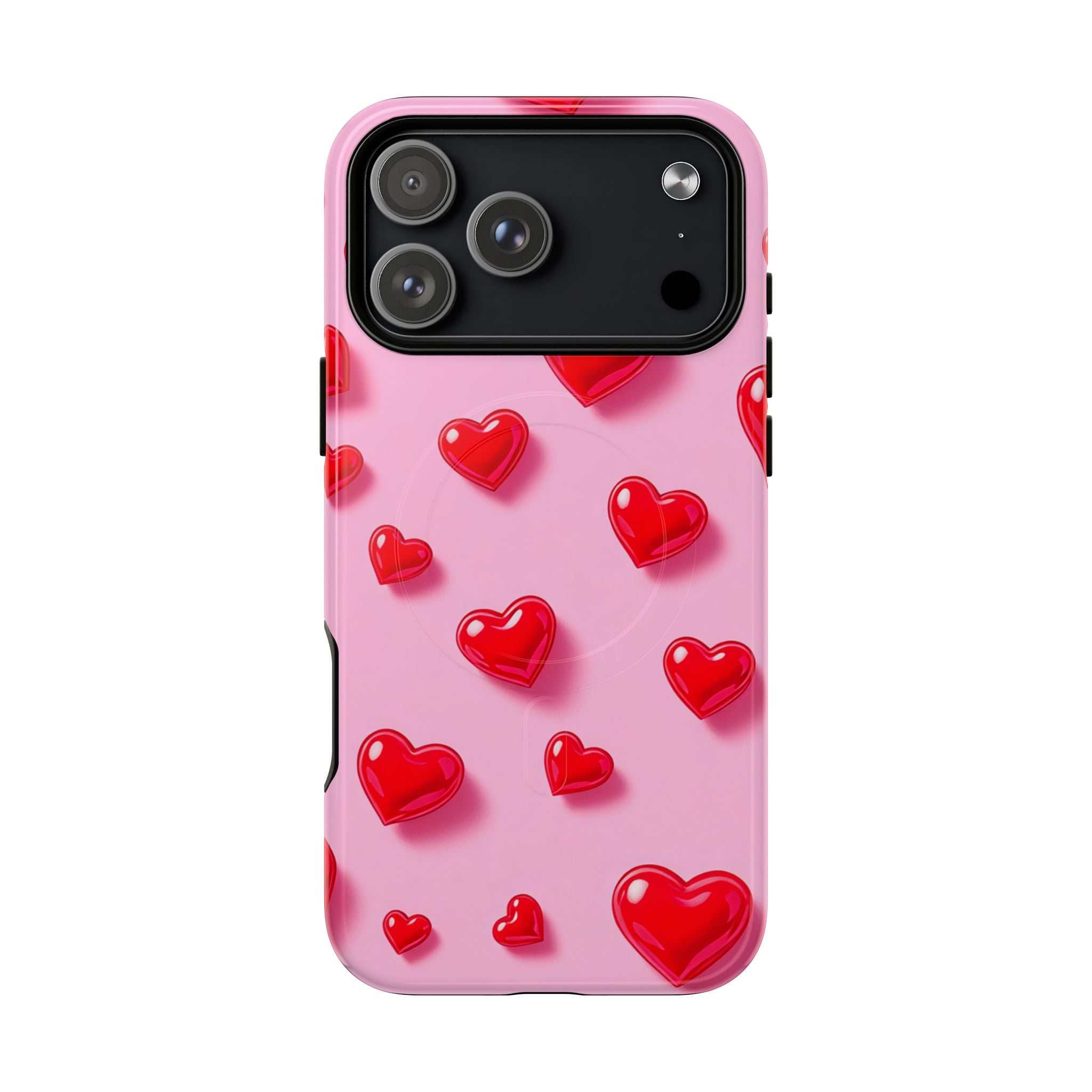 Pink Hearts iPhone Magsafe Phone Case