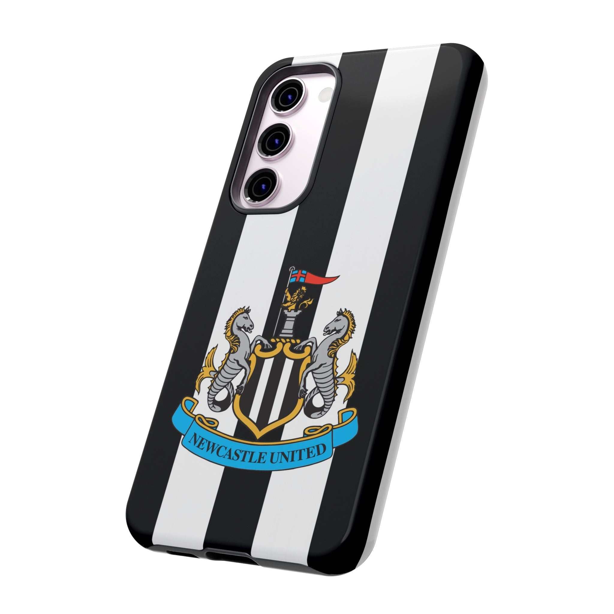 Newcastle United Magnetic Samsung phone case with black and white club colors and dual-layer protection