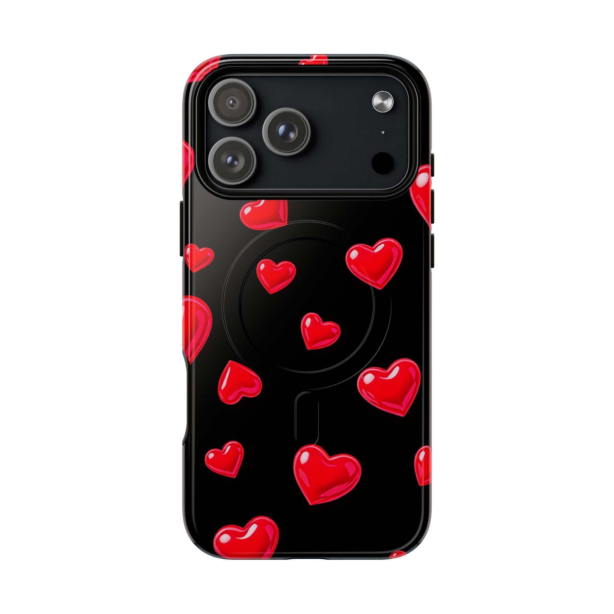 Black Hearts iPhone Magsafe Phone Case