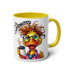 Fun Sarcastic Coffee Mug with colorful cartoon duck design, 11oz ceramic, microwave and dishwasher safe.