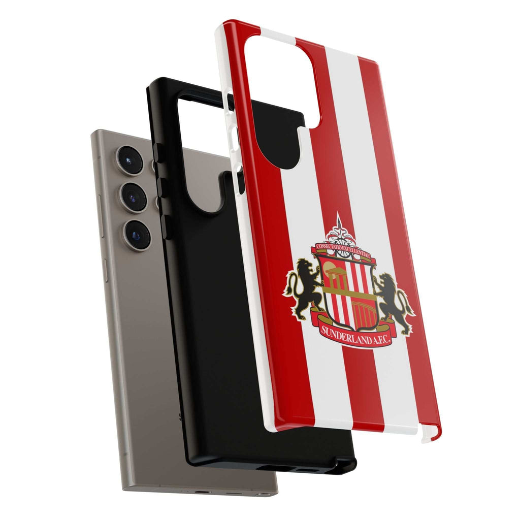 Sunderland FC Magnetic Samsung phone case with red and white colors and shock-absorbing dual layer protection