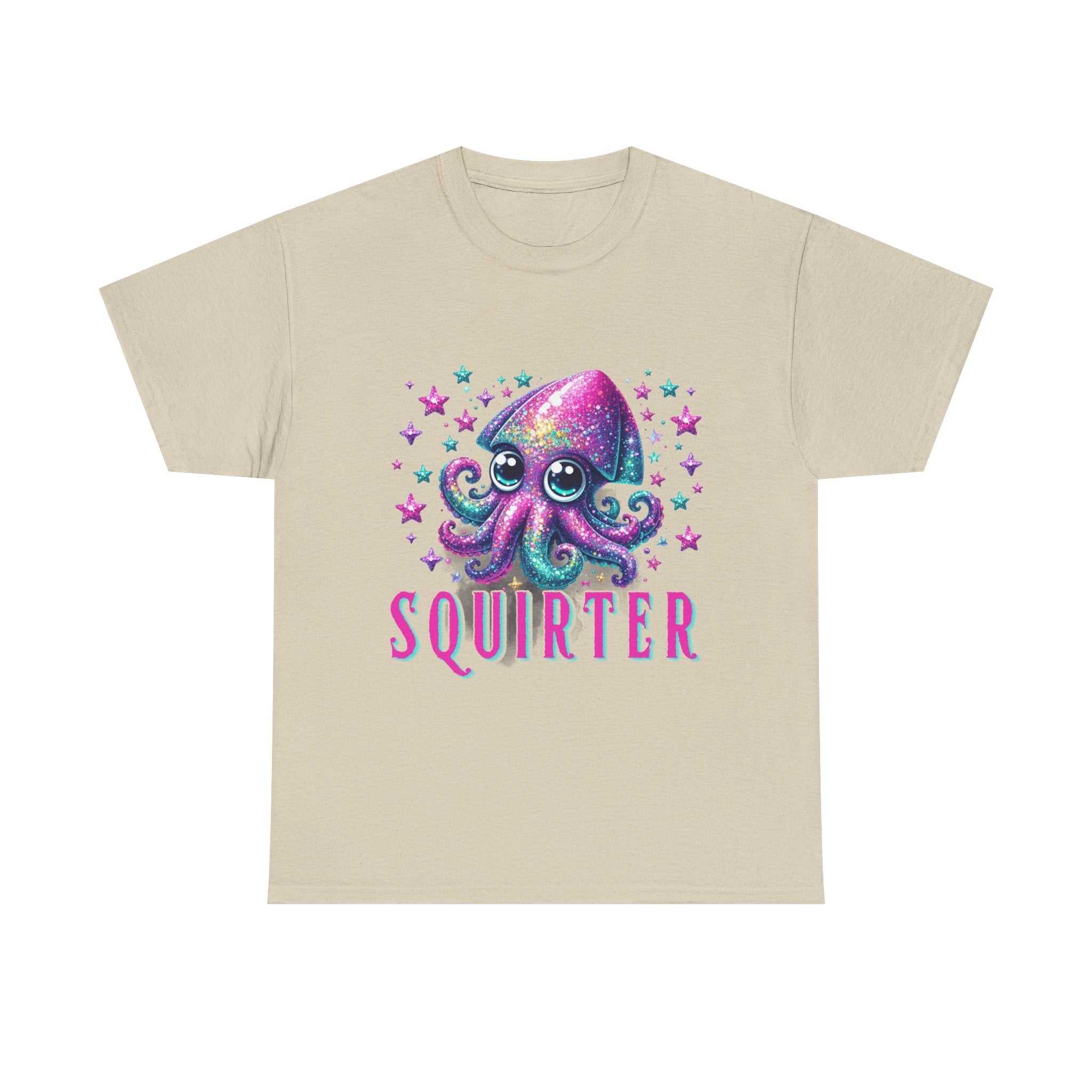 Squirter Fun Squid T-Shirt with cheeky squid design on soft cotton fabric