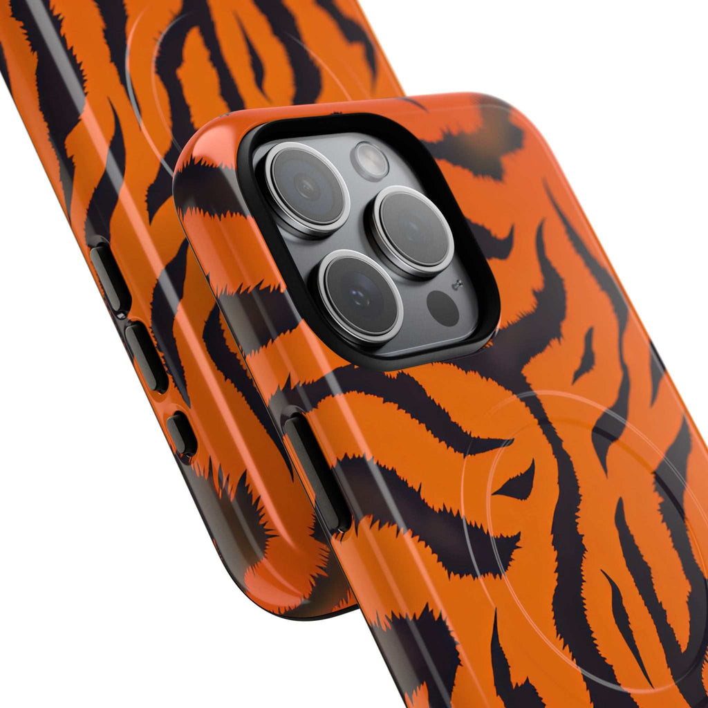 Orange Tiger Print iPhone Magsafe Phone Case