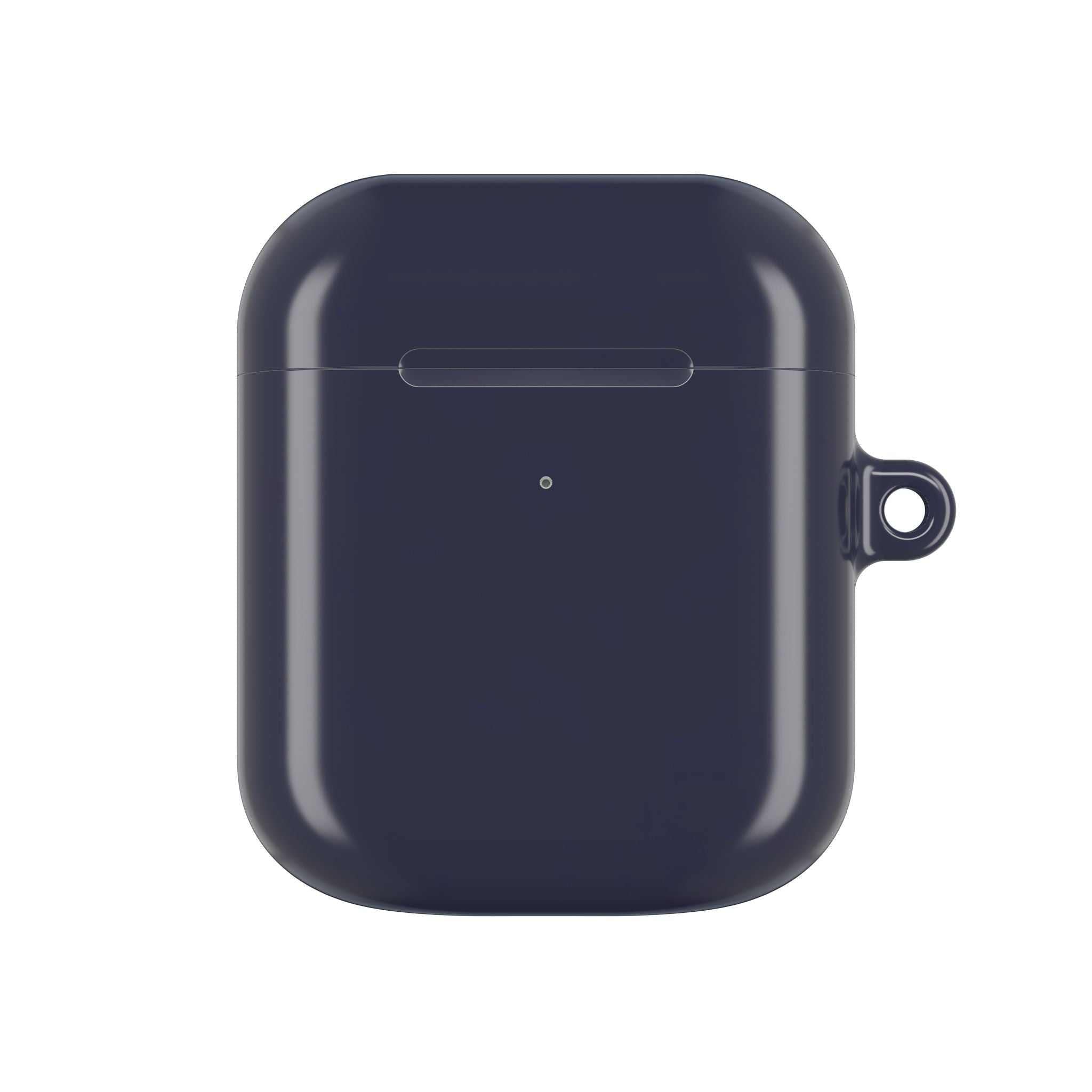 Deep blue protective hard shell case for AirPods and AirPods Pro with glossy finish and scratch resistance