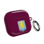 Aston Villa FC AirPods protective case in claret with club crest and keyring attachment