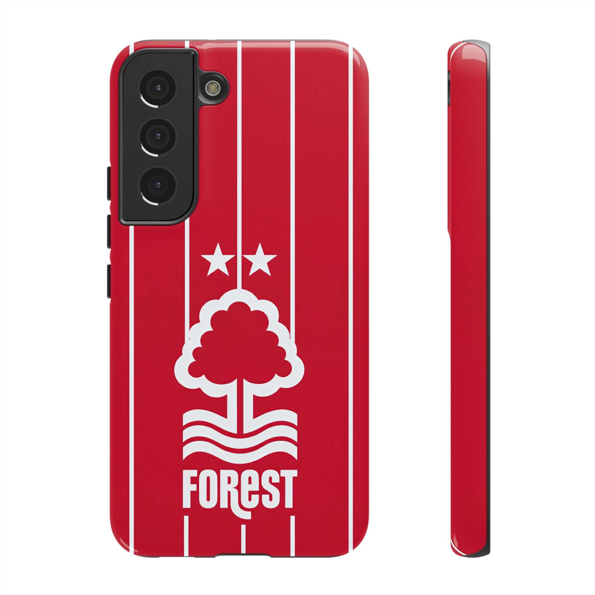 Nottingham Forest Samsung phone case with magnetic design, dual-layer protection, and club-inspired red colors