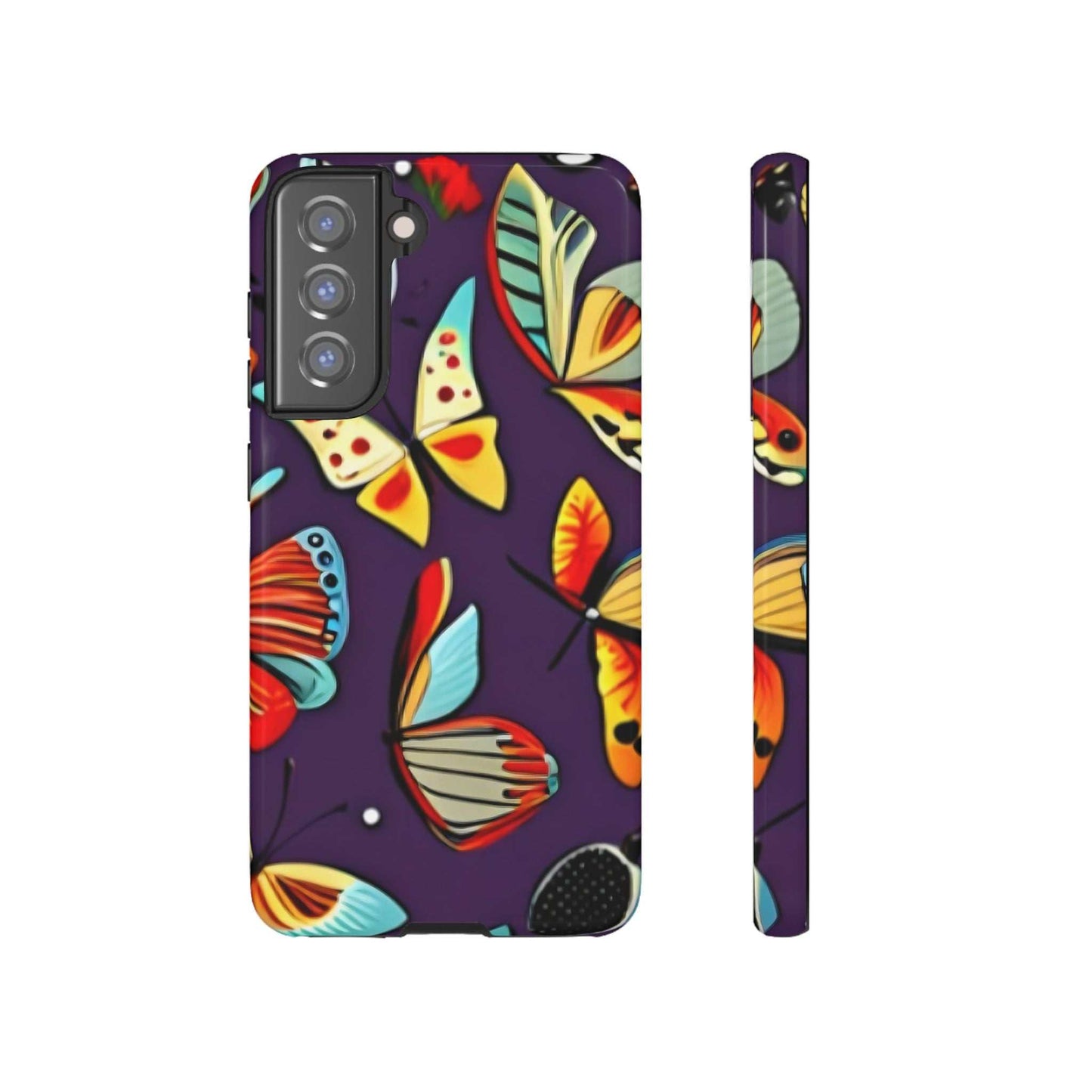 Bright Vibrant Butterfly Samsung Phone Case designed by littlebitz 