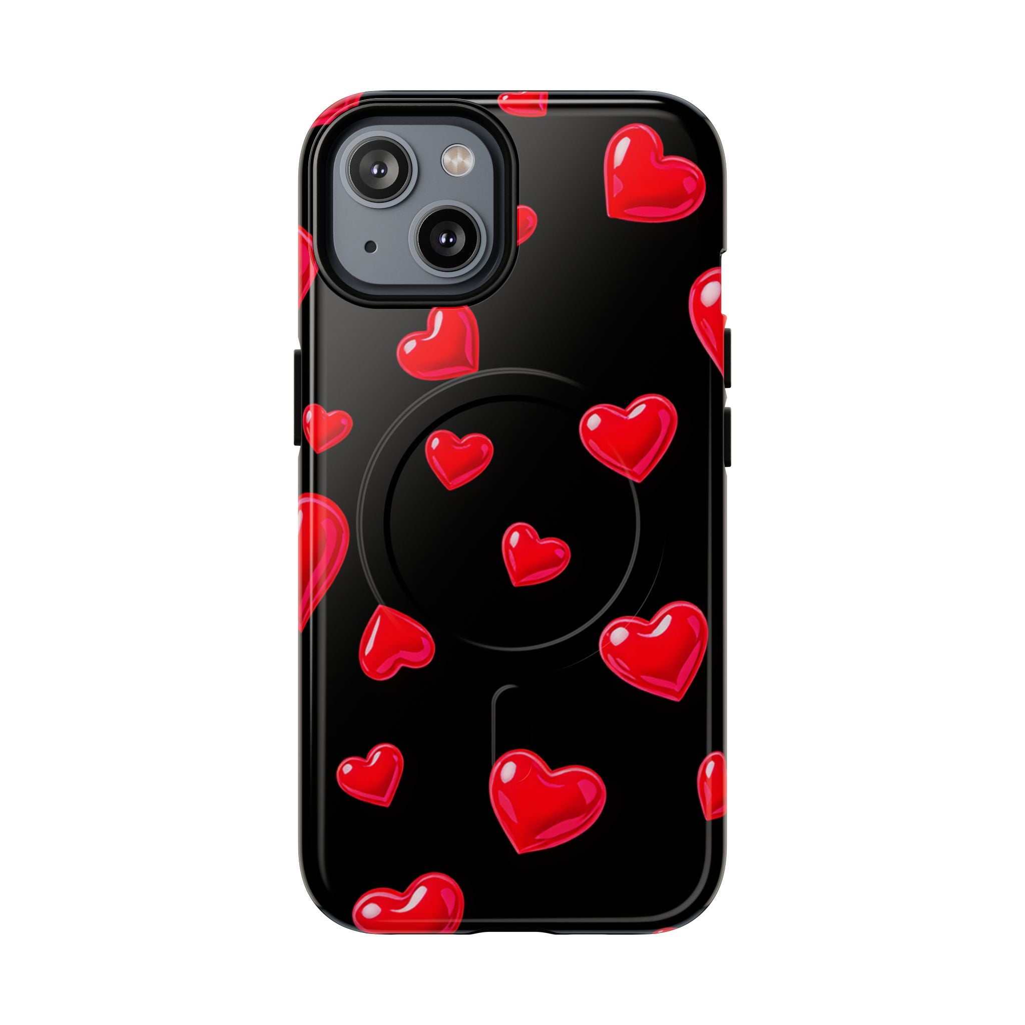 Black Hearts iPhone Magsafe Phone Case