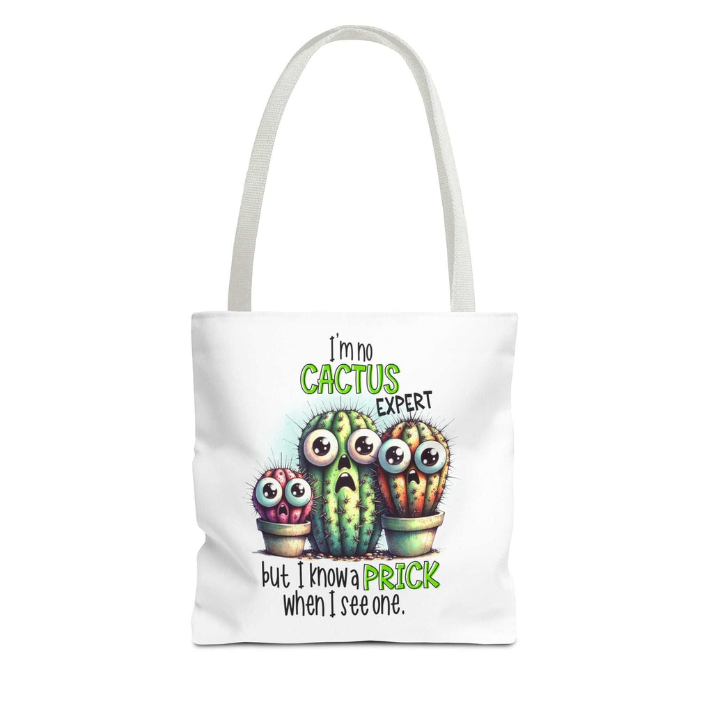 Fun cactus tote bag with cheeky design and durable spun polyester fabric