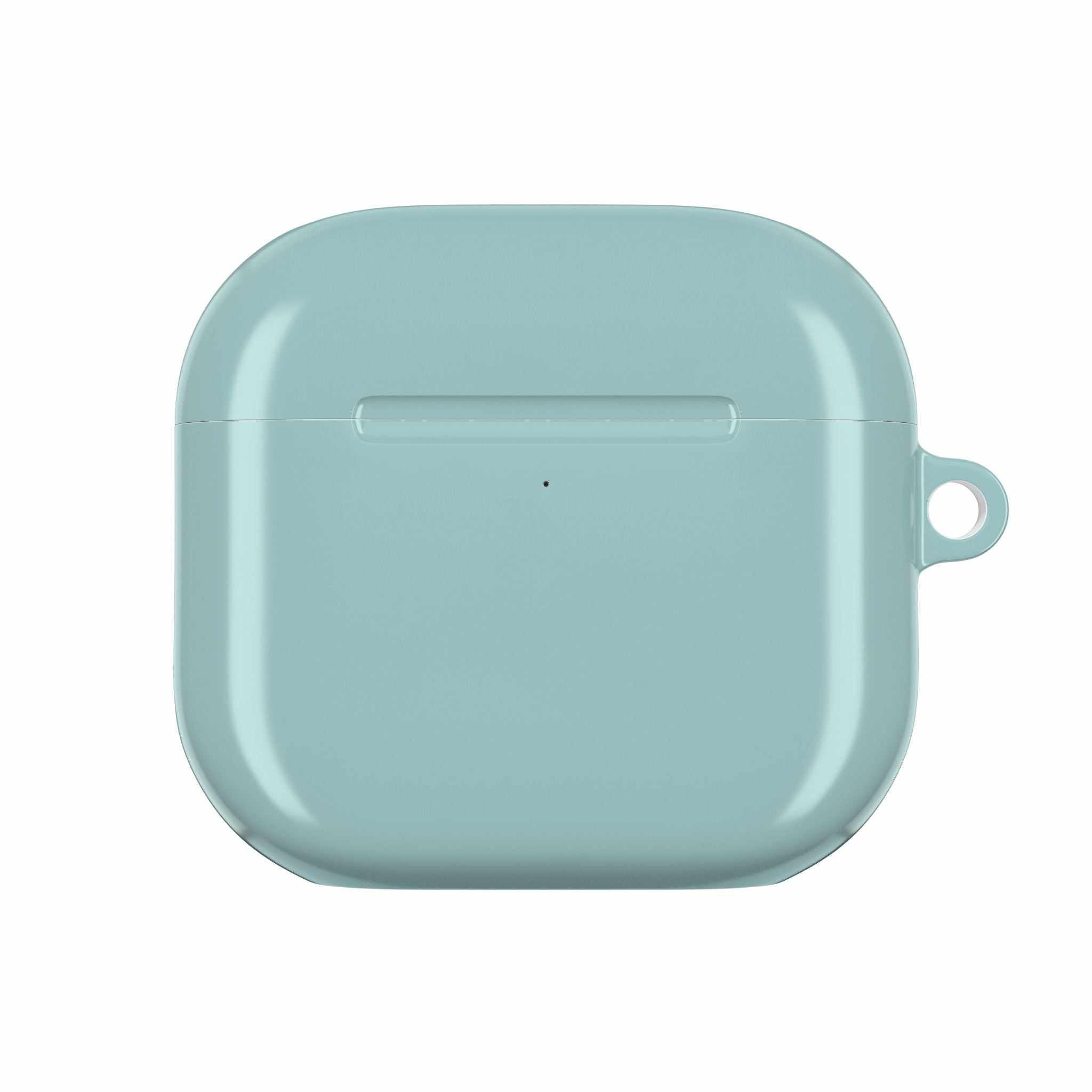 Teal green hard shell protective case for AirPods and AirPods Pro with glossy finish and slim design