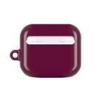 Aston Villa FC AirPods protective hard case in claret color with glossy finish and keyring hole