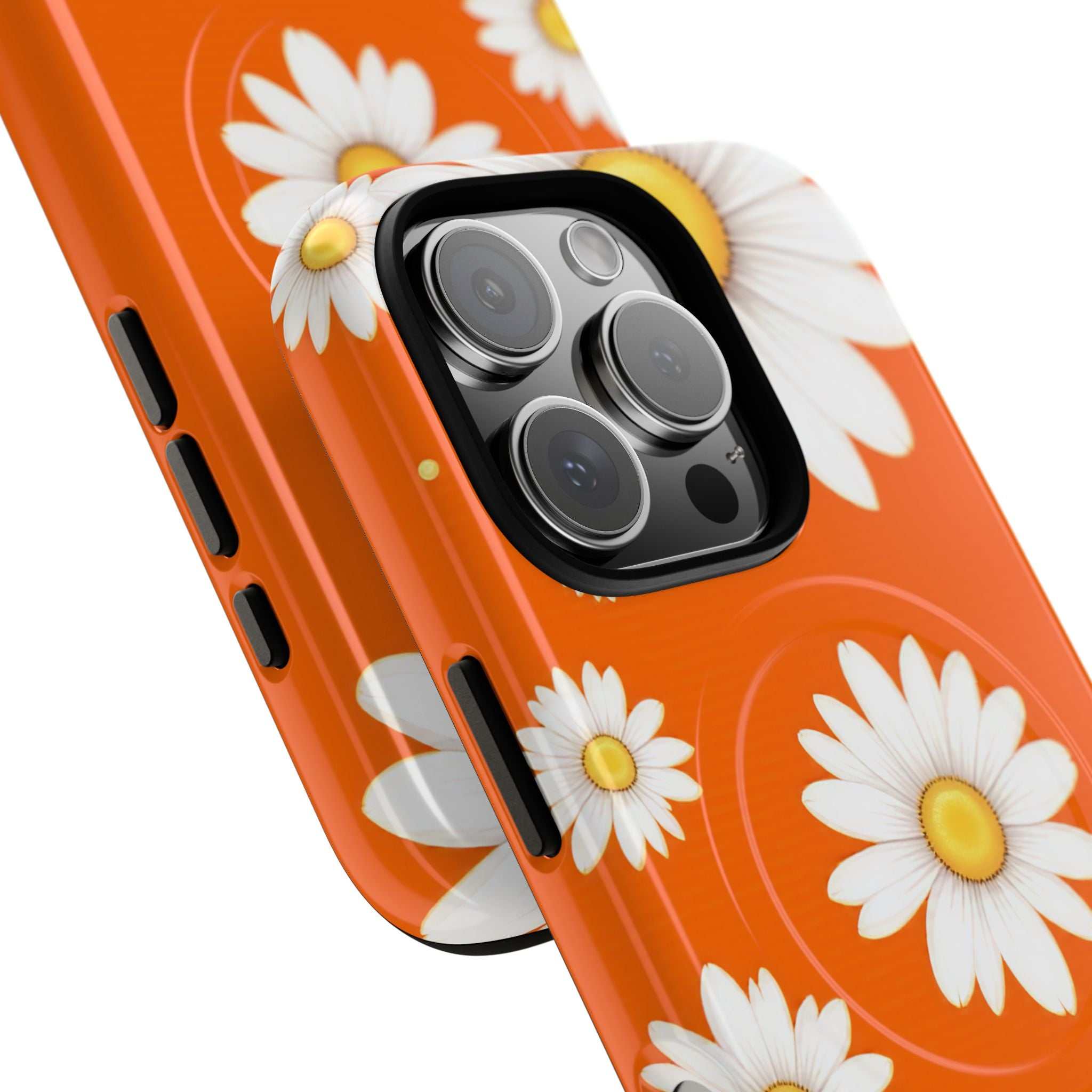 Orange Daisy Design iPhone Magsafe Phone Case