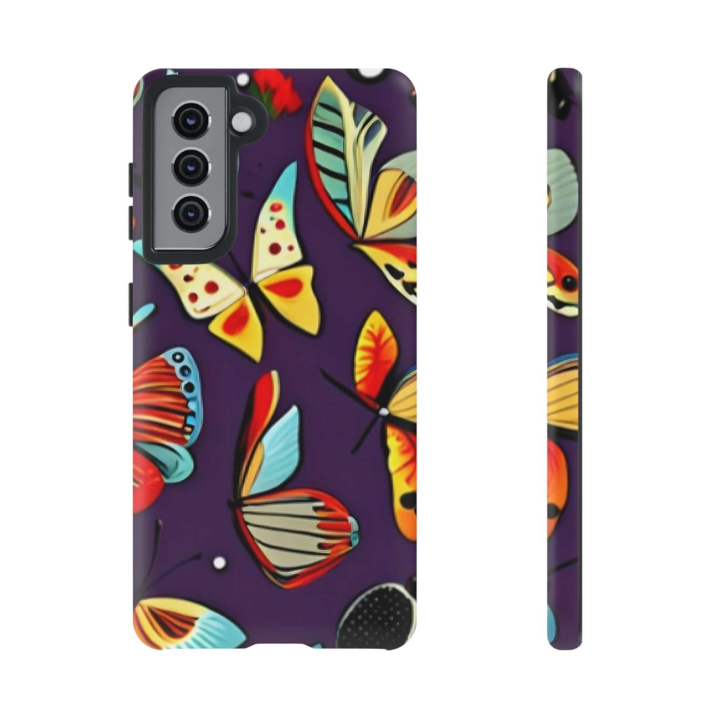 Bright Vibrant Butterfly Samsung Phone Case designed by littlebitz 