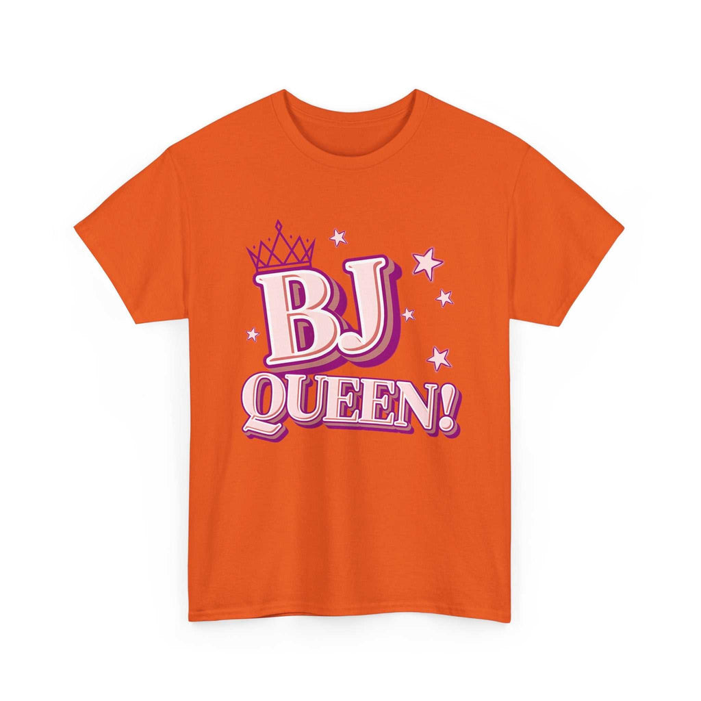 BJ Queen T-Shirt with bold queen graphic, 100% cotton, soft breathable fabric, perfect for bachelorette parties and confident style