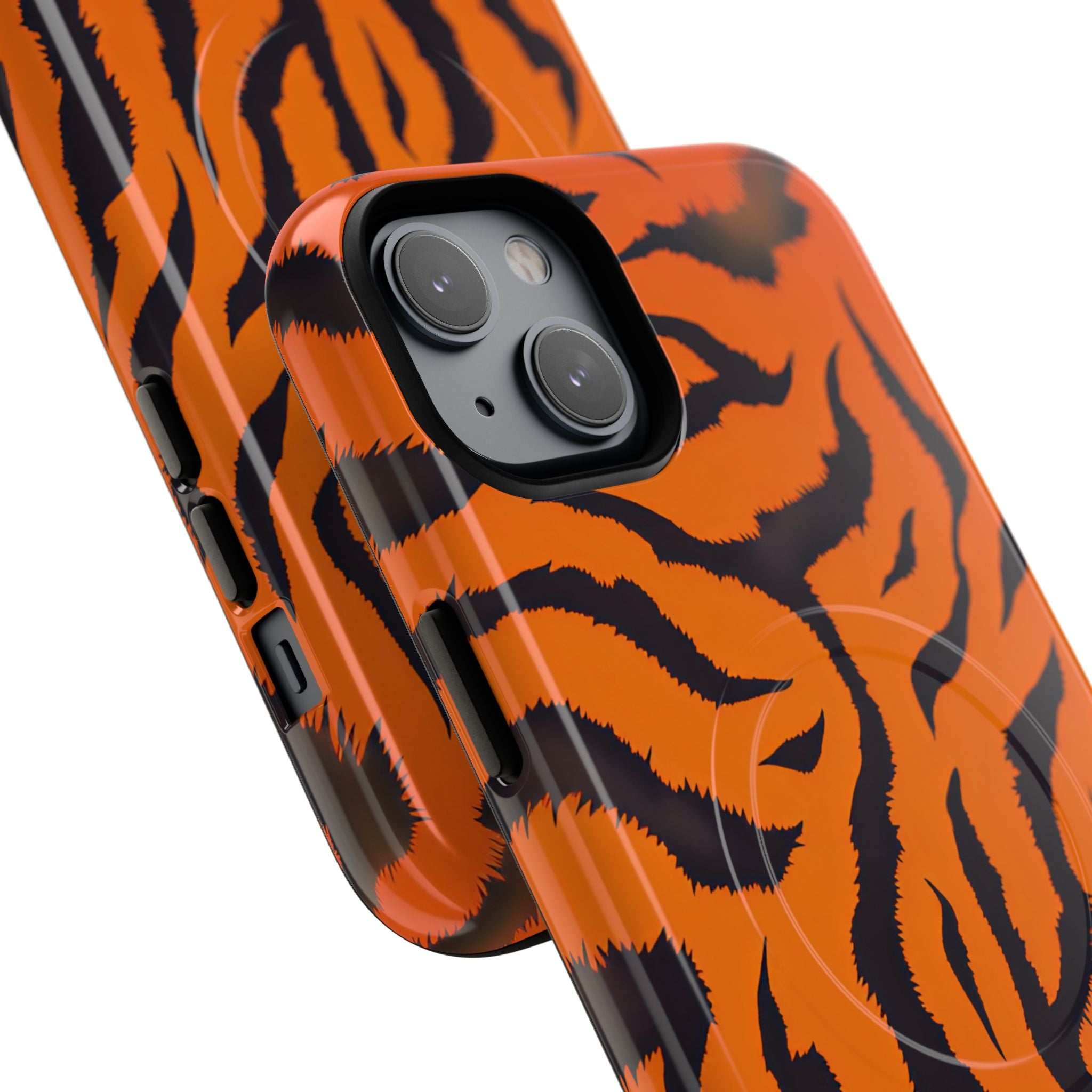 Orange Tiger Print iPhone Magsafe Phone Case