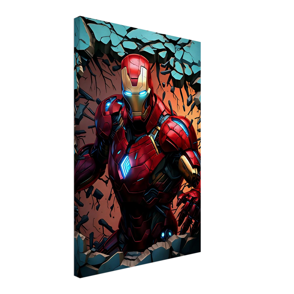 Ironman wall canvas featuring bold superhero artwork.