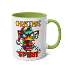 Sarky Christmas Mug with duck design, available in 7 colors, glossy 11oz ceramic, microwave and dishwasher safe.