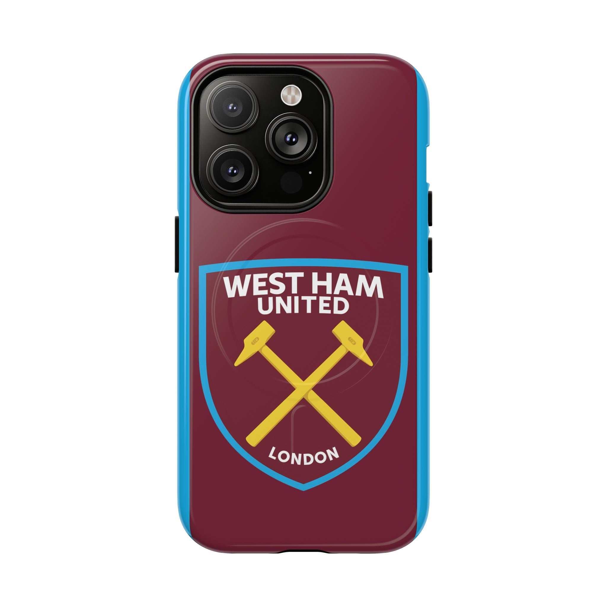 West Ham Utd MagSafe iPhone case with claret and blue colors and club crest