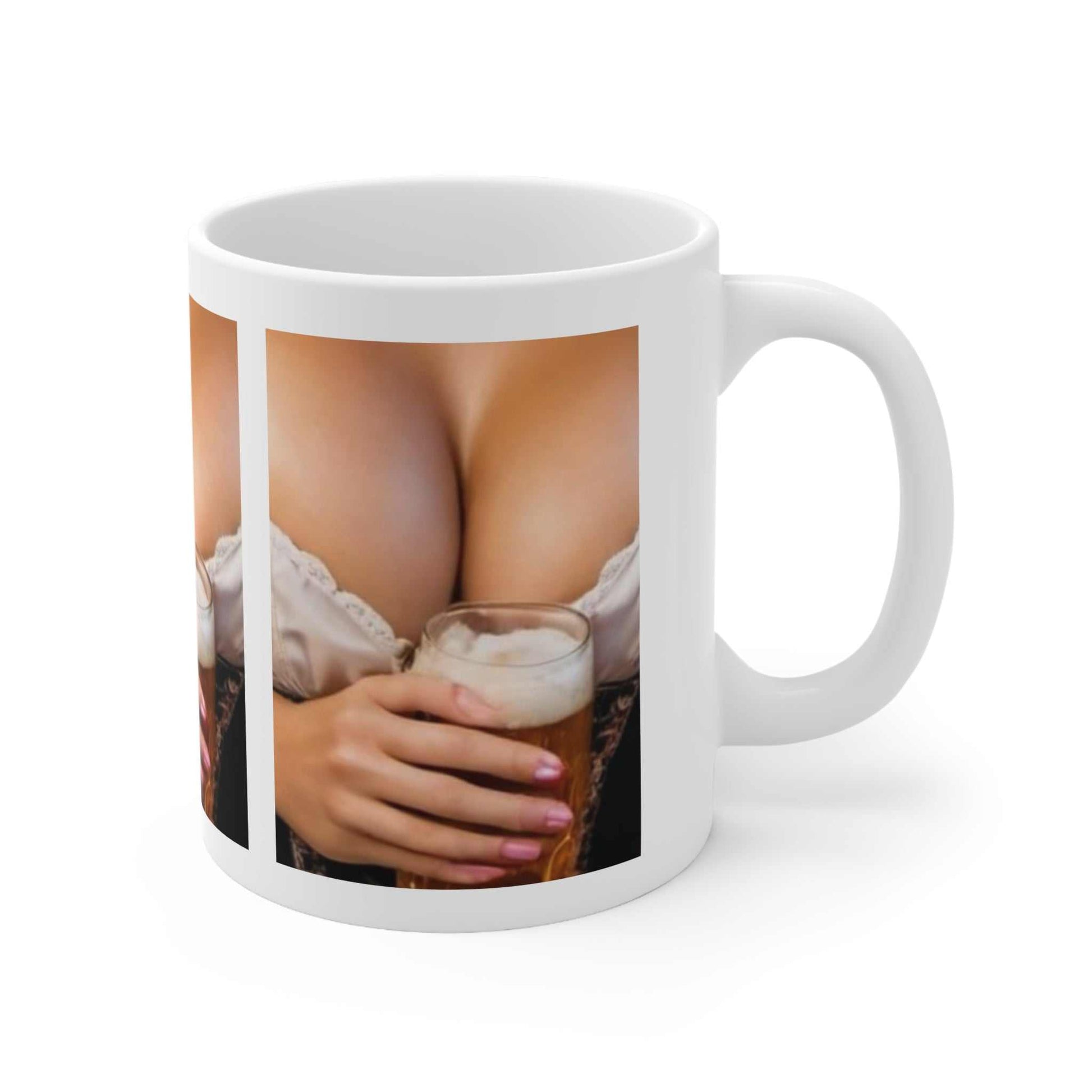 Fun Beer and Boobies Ceramic Mug Created By Littlebitz