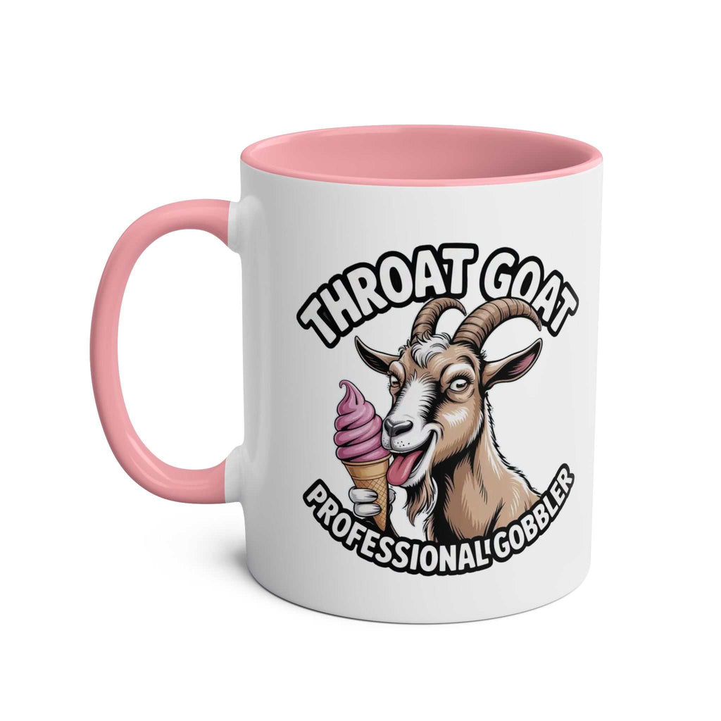 Throat Goat Mug bold funny ceramic coffee cup with glossy finish and vibrant sublimation print