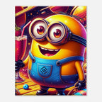 Minions Wall Canvas featuring a vibrant, playful design with a cheerful yellow character in a colorful setting.