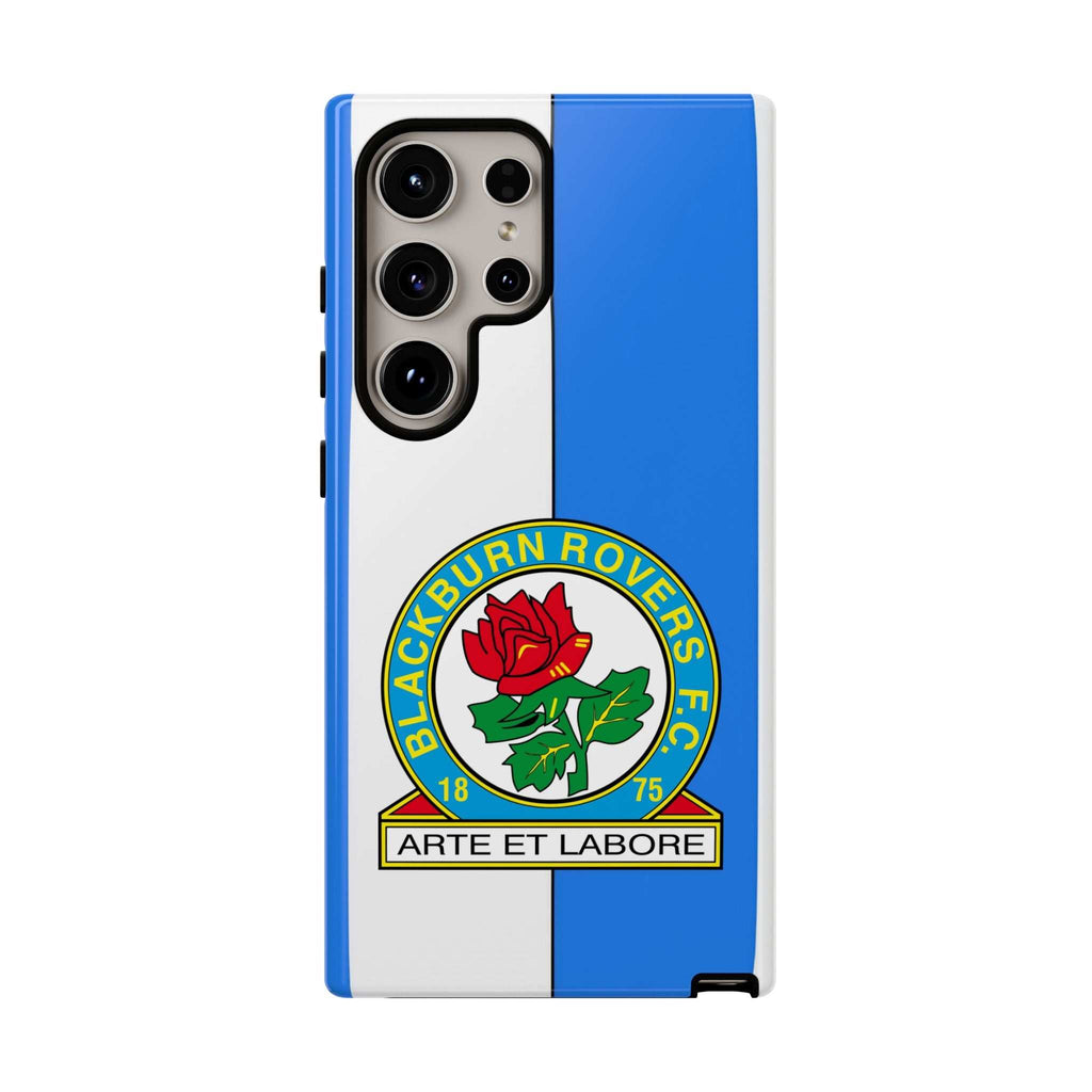 Blackburn Rovers Magnetic Samsung phone case with blue and white colors and dual-layer protection