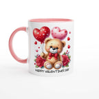 Cute Valentine's Day Mug - Ceramic Coffee Cup - Perfect Gift with Bear and Heart Design