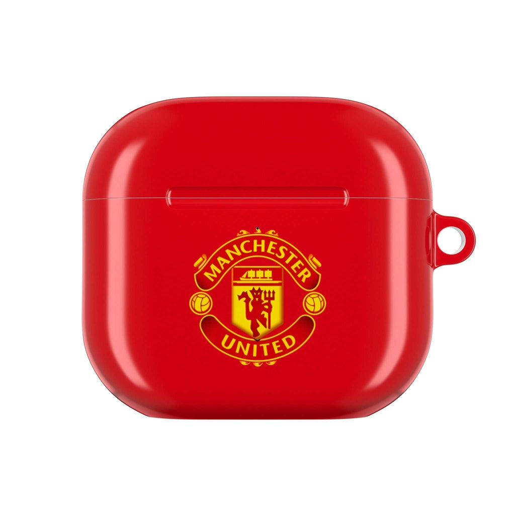 Manchester United FC AirPods protective case in red with club crest and glossy finish