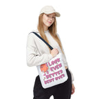 Cheeky Even Better Bent Over Tote Bag with colorful handles and durable spun polyester fabric