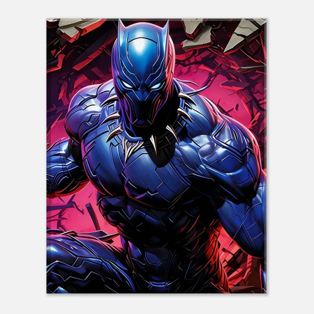 Black Panther wall canvas with vibrant bold design for room decor.