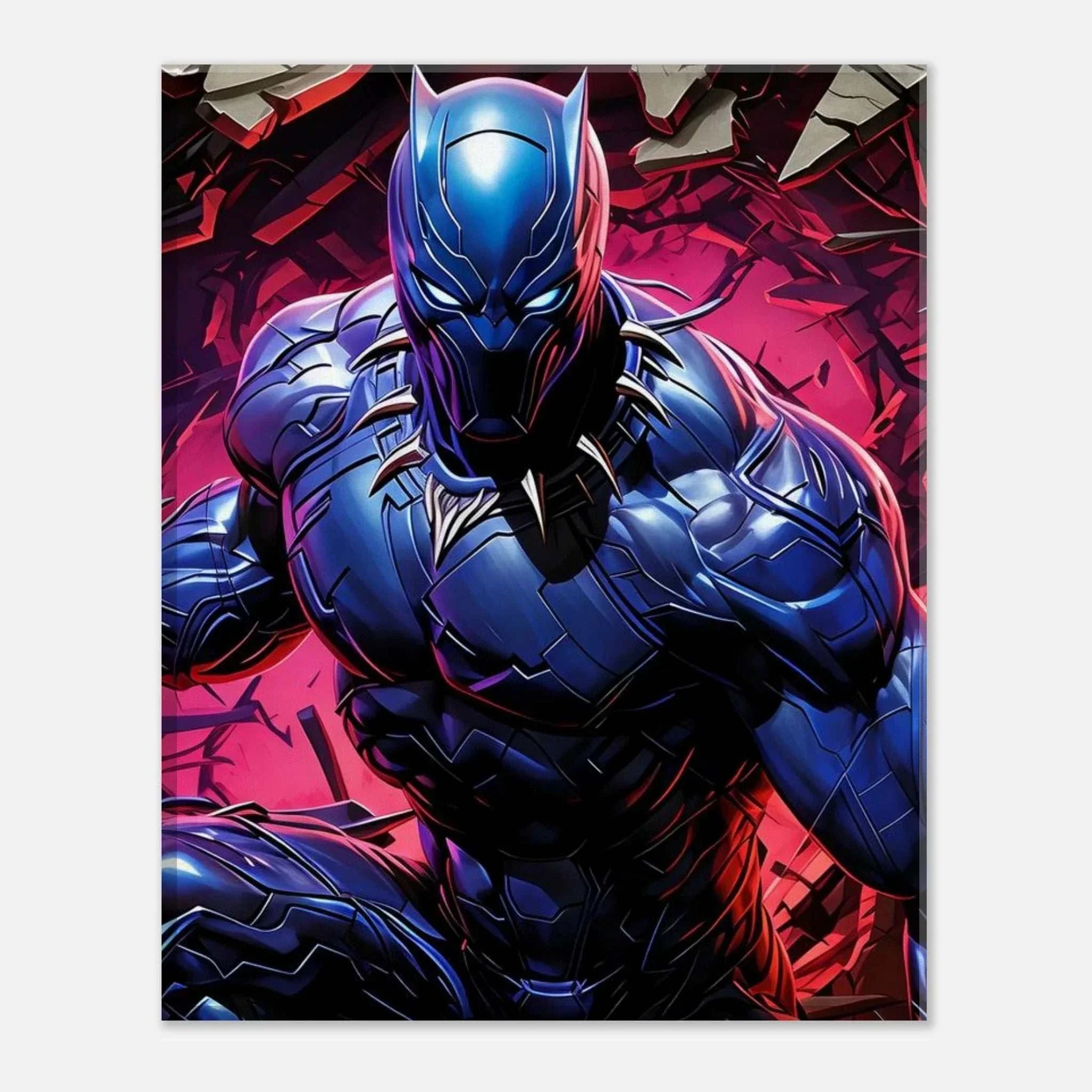 Black Panther wall canvas with vibrant bold design for room decor.