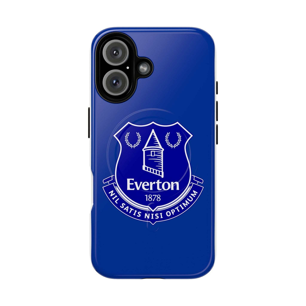 Everton Fc MagSafe iPhone case in royal blue with official-inspired crest and dual layer protection