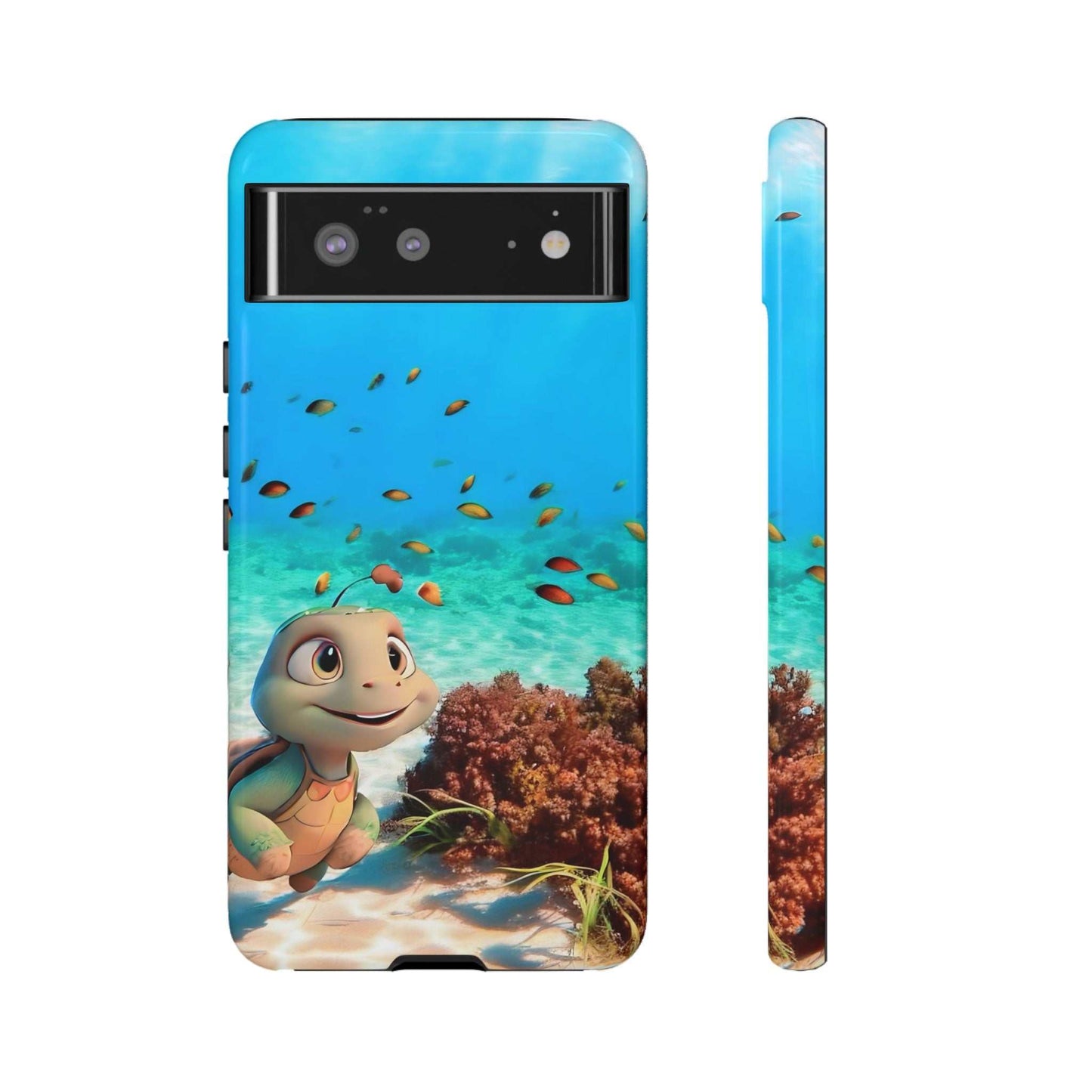 Adorable Turtle Google Pixel Phone Case designed by Littlebitz