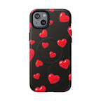 Black Hearts iPhone Magsafe Phone Case
