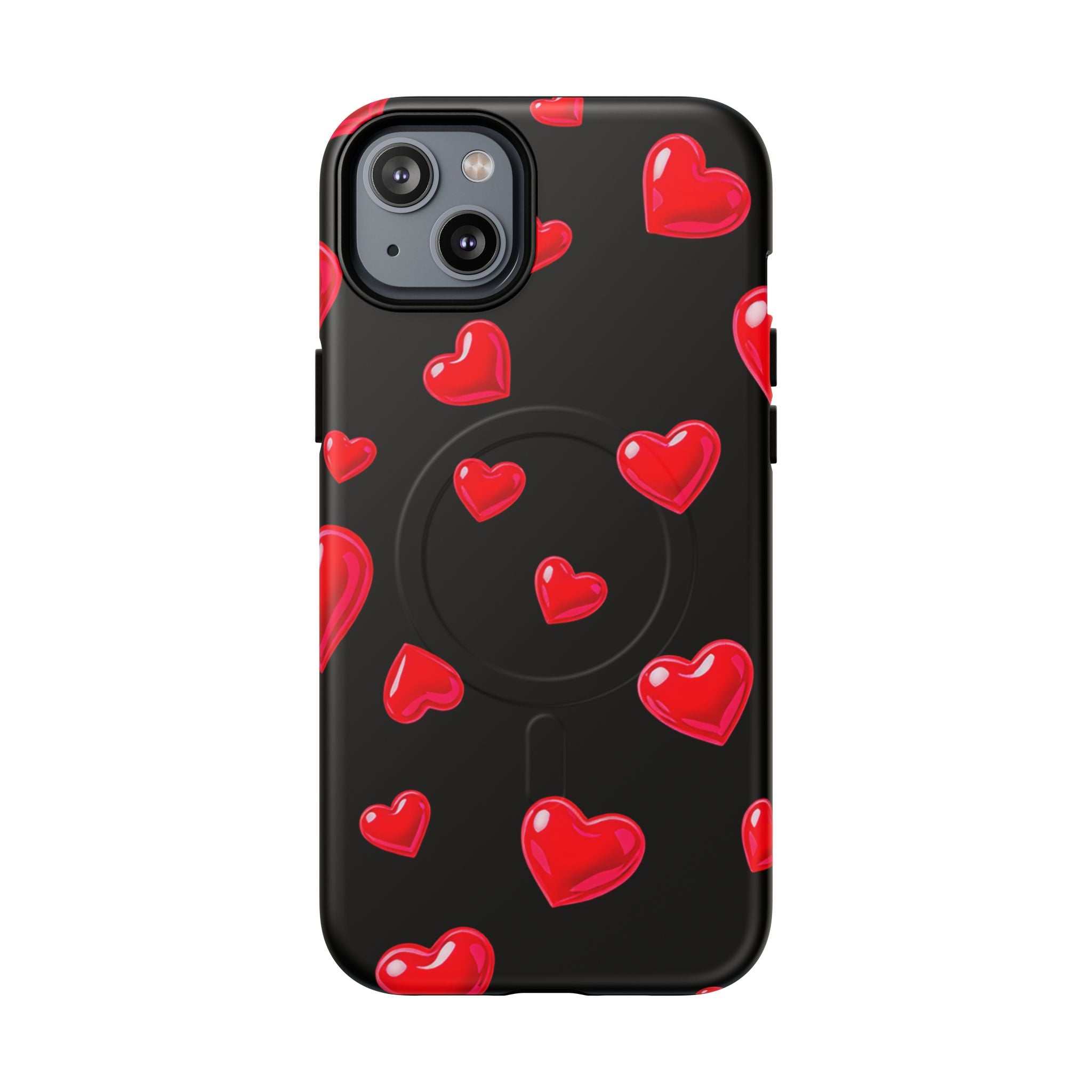 Black Hearts iPhone Magsafe Phone Case