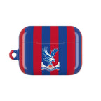 Crystal Palace FC AirPods case with red and blue stripes and eagle crest protective cover