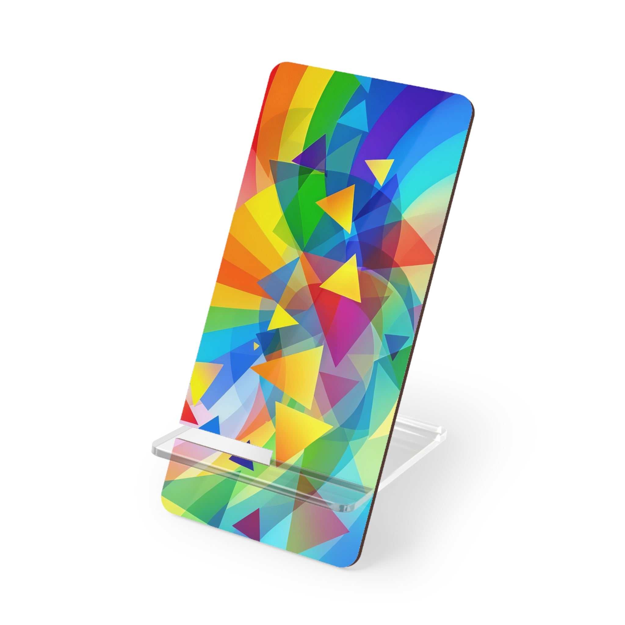 Vibrant Geometric Pride Phone Display Stand
