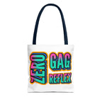 Zero Gag Reflex Tote Bag with cheeky design, durable spun polyester, multiple sizes and handle colors, perfect for daily use