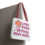 Cheeky Even Better Bent Over tote bag with multiple sizes and colorful handles